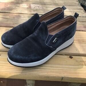 Swissies Navy Suede Walking Shoes Womens Size EU 39